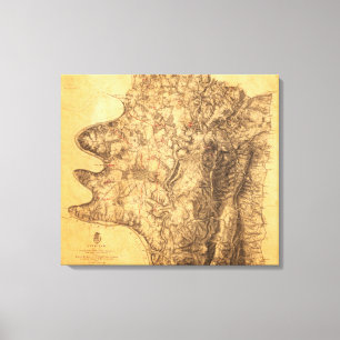 Schlacht von Antietam - Panoramaparte Ziviler Krie Leinwanddruck