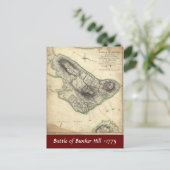 Schlacht von Bunker Hill -1775 Postkarte (Stehend Vorderseite)