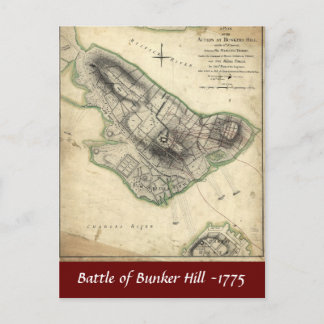 Schlacht von Bunker Hill -1775 Postkarte