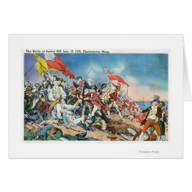 Schlacht von Bunker Hill Scene - Charlestown, MA (Vorderseite (Horizontal))