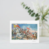 Schlacht von Bunker Hill Scene - Charlestown, MA Postkarte (Stehend Vorderseite)