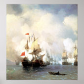 Schlacht von Chios, Ivan Aivazovsky Poster (Vorne)