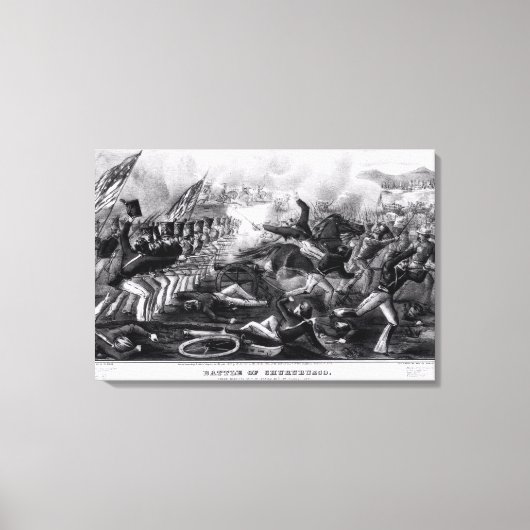 Schlacht von Churubusco Leinwanddruck (Vorderseite)