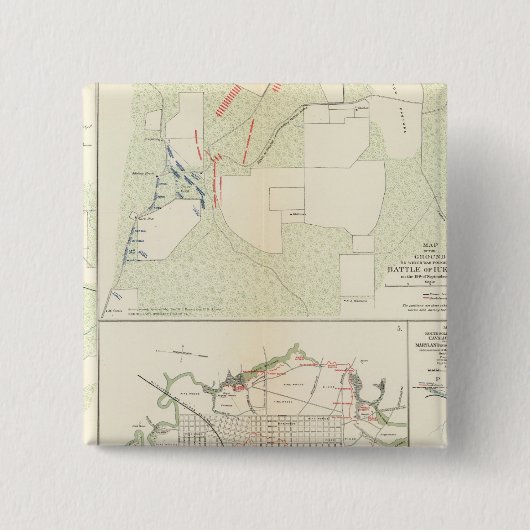 Schlacht von Corinth Iuka Bayou Fourche Button (Vorderseite)