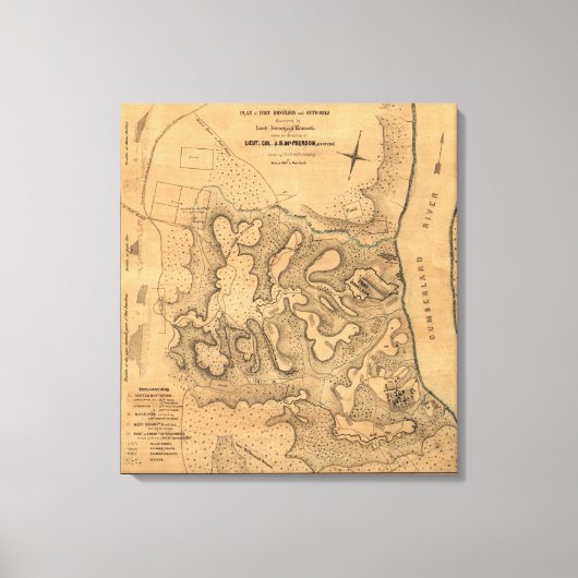 Schlacht von Fort Donelson - Panoramabamabahn im Z Leinwanddruck (Vorderseite)