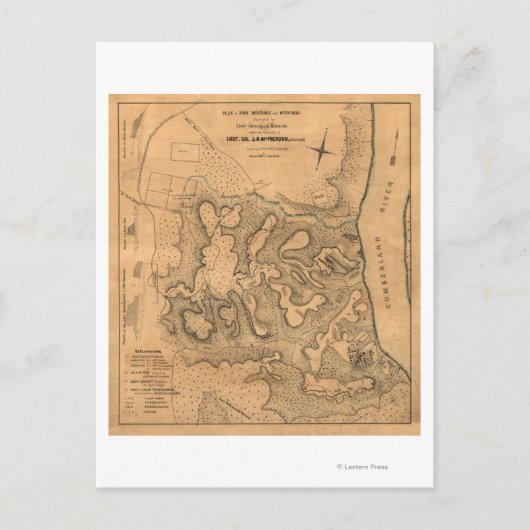 Schlacht von Fort Donelson - Panoramabamabahn im Z Postkarte (Vorderseite)