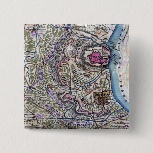 Schlacht von Fort Donelson - Panoramablick aus dem Button (Vorderseite)