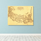 Schlacht von Fort Henry - Panoramabalkarte 2 des Z Leinwanddruck (Insitu (Holzboden))