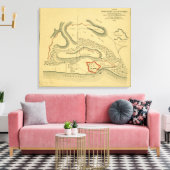 Schlacht von Fort Henry - Panoramabalkarte des Ziv Leinwanddruck (Insitu (Wohnzimmer))