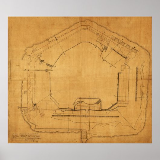 Schlacht von Fort Sumter - Panorama des Zivilen Kr Poster (Vorne)