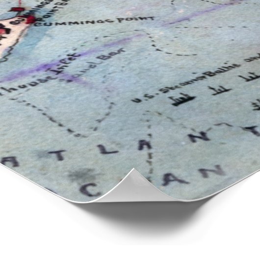 Schlacht von Fort Sumter - Panorama des Zivilen Kr Poster (Ecke)