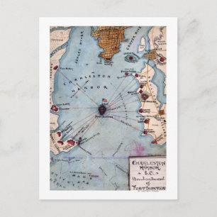 Schlacht von Fort Sumter - Panoramablick aus dem Z Postkarte