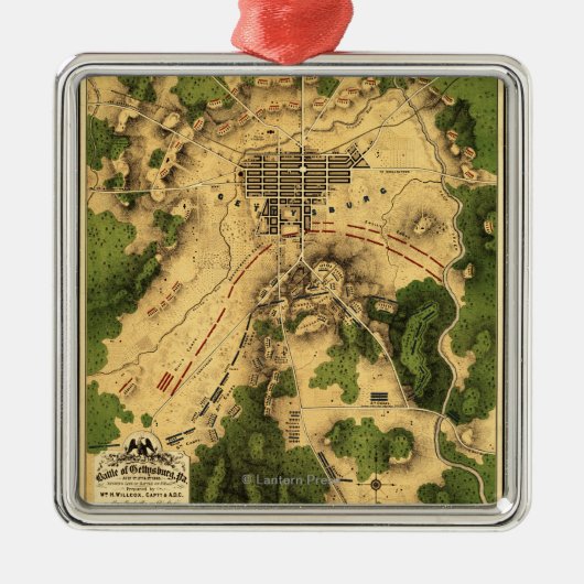 Schlacht von Gettysburg 10 Ornament Aus Metall (Vorne)