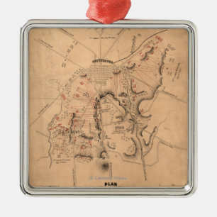 Schlacht von Gettysburg 11 Silbernes Ornament
