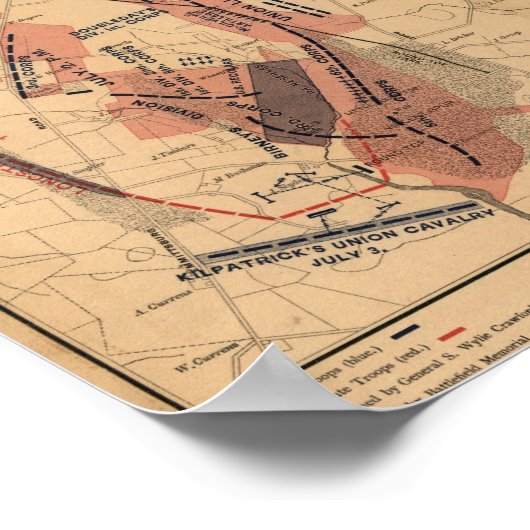 Schlacht von Gettysburg 14 Poster (Ecke)