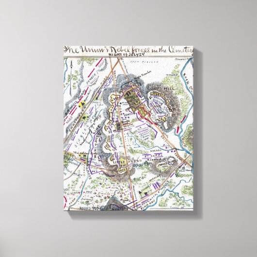 Schlacht von Gettysburg 2 Leinwanddruck (Vorderseite)