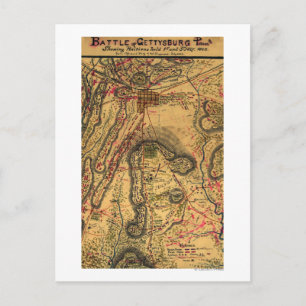 Schlacht von Gettysburg Postkarte