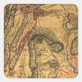 Schlacht von Gettysburg Quadratischer Aufkleber (Vorderseite)