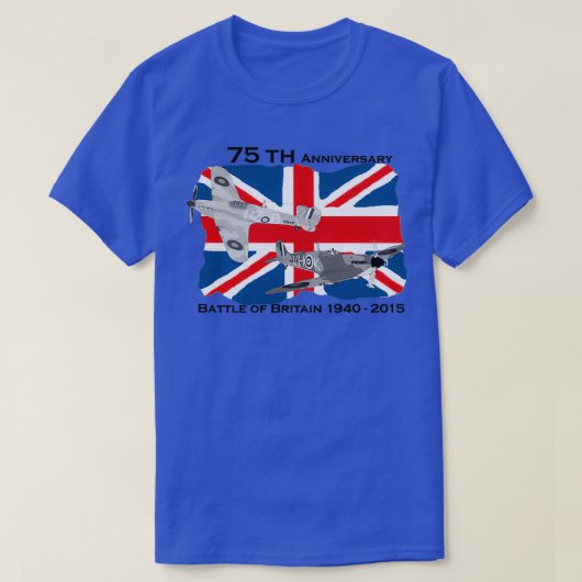 Schlacht von Großbritannien 75. 1940 2015 T-Shirt (Design vorne)