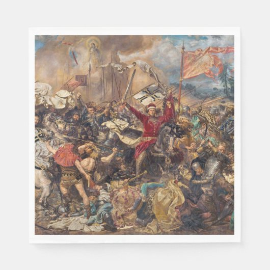 Schlacht von Grunwald (mittelalterliche Militärsze Serviette (Vorderseite)