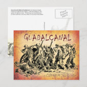 Schlacht von Guadalcanal, 1943 Postkarte (Vorne/Hinten)