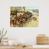 Schlacht von Guilford Courthouse durch Charles McB Poster (Küche)