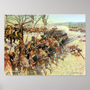 Schlacht von Guiliford Courthouse Poster