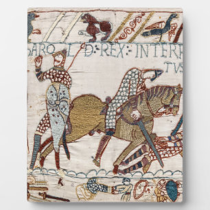 Schlacht von Hastings- Bayeux-Teppich König Harold Fotoplatte