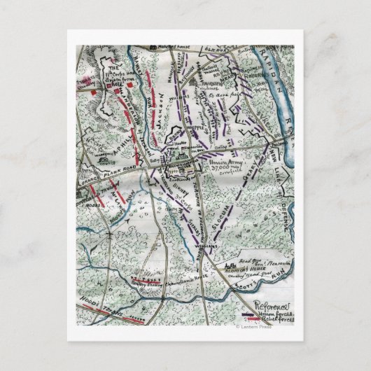 Schlacht von Kanzlerorsville 2 Postkarte (Vorderseite)