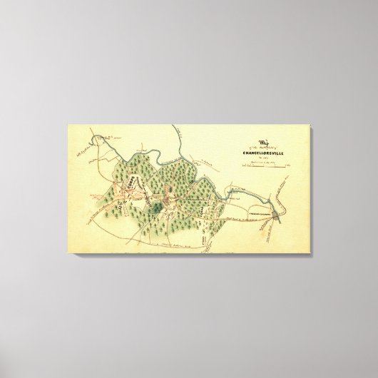 Schlacht von Kanzlerorsville 3 Leinwanddruck (Vorderseite)