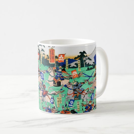 Schlacht von Kawanakajima, Ukiyo-e Kaffeetasse (VorderseiteRechts)