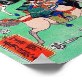 Schlacht von Kawanakajima, Ukiyo-e Poster (Ecke)