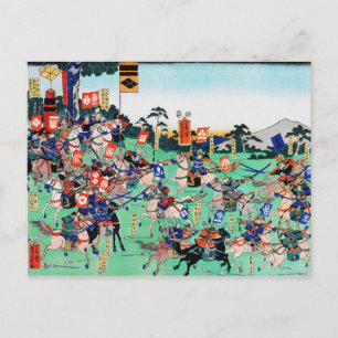 Schlacht von Kawanakajima, Ukiyo-e Postkarte