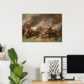 Schlacht von La Hogue - Benjamin West Fine Art Pos Poster (Heimbüro)