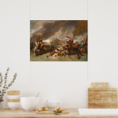 Schlacht von La Hogue - Benjamin West Fine Art Pos Poster (Küche)