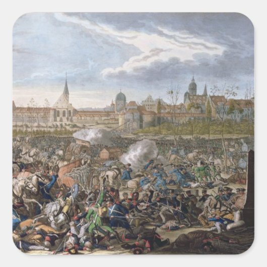 Schlacht von Leipzig, 19. Oktober 1813 Quadratischer Aufkleber (Vorderseite)