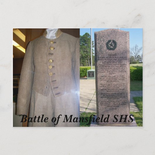Schlacht von Mansfield Louisiana Postkarte (Vorderseite)