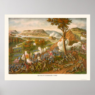 Schlacht von Missionary Ridge durch Kurz & Allison Poster