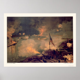 Schlacht von Port Hudson durch L. Prang & Company  Poster