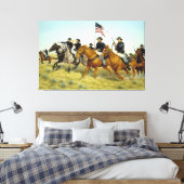 Schlacht von Prairie Dog Creek von Ralph Heinz Leinwanddruck (Insitu (Schlafzimmer))