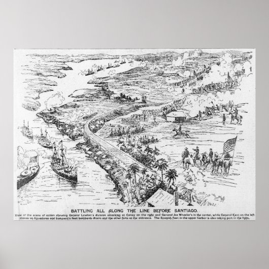 Schlacht von Santiago Poster (Vorne)