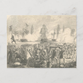 Schlacht von Sullivan's Island, 1776 Postkarte
