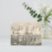 Schlacht von Sullivan's Island, 1776 Postkarte (Stehend Vorderseite)