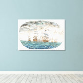 Schlacht von Trafalgar 1805 1998 Leinwanddruck (Insitu (Holzboden))