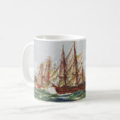 Schlacht von Trafalgar Kaffeetasse (Vorderseite Links)
