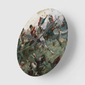 Schlacht von Waterloo, 18. Juni 1815, 1898 (Farbe Runde Wanduhr (Winkel)