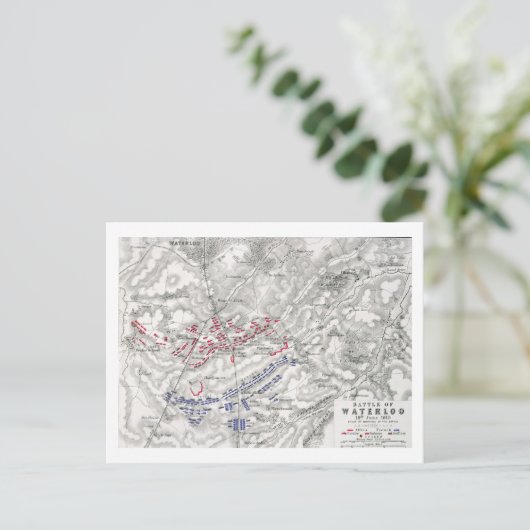 Schlacht von Waterloo, 18. Juni 1815, Blatt 1 (eng Postkarte (Stehend Vorderseite)