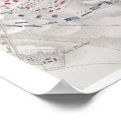 Schlacht von Waterloo, 18. Juni 1815, Blatt 2, Cri Poster (Ecke)