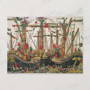 Schlacht von Zonchio, 1499 Postkarte