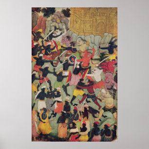 Schlacht zwischen den Armeen von Rama und Ravana Poster